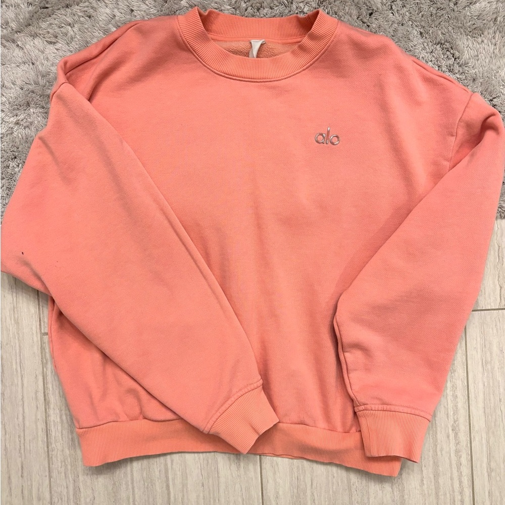 Alo medium pink accolade crew sweatshirt - Picture 2 of 5